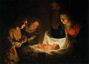 Gerrit van Honthorst Adoration of the Child oil on canvas